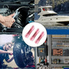 A collage showing various electrical components, including heat shrink butt connectors and tools for wire work.
