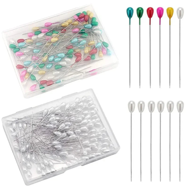 Pearl Head Straight Pins for Wedding Bouquets and DIY Crafts (100-Pack)