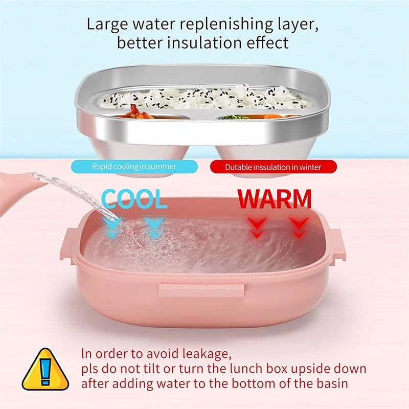 Insulated Stainless Steel Bento Lunch Box for Kids