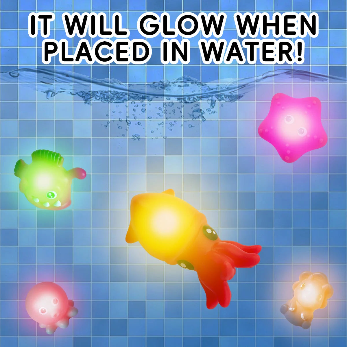 Dinosaur LED Bath Toy with Color-Changing Lights