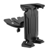 Black universal car CD slot mount designed to hold tablets and phones.