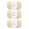 Natural Cotton Raffia Yarn – 3 Ball Set for Crochet, Knitting & Crafting