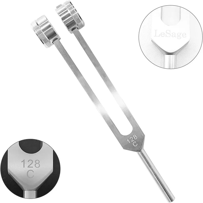 128 Hz Weighted Tuning Fork Set for Sound Therapy & Stress Relief