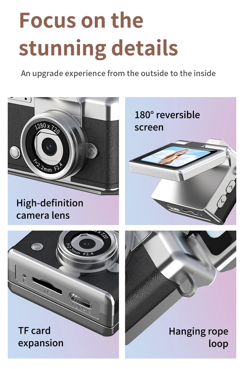 Compact Flip-Screen Digital Camera with 1080P HD Video