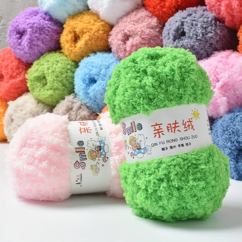 Soft Chenille Yarn for Knitting and Crochet Projects