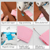 A set of magnetic sewing tools including a seam ripper, edge positioning tool, sleeve placket tool, magnetic storage, scale m