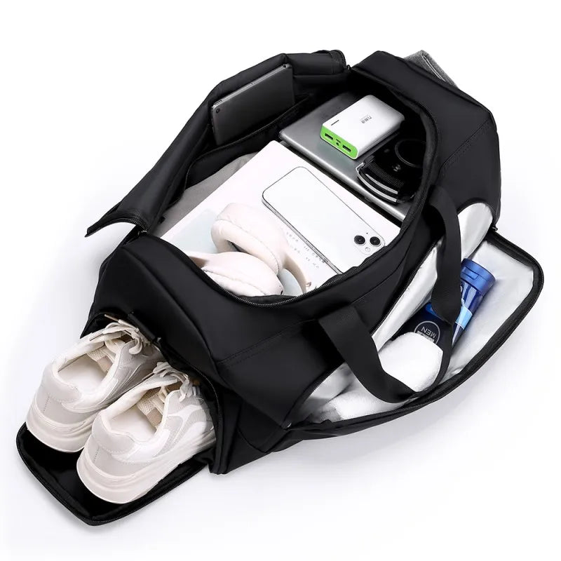 Large Capacity Travel Duffel Bag with Shoe Compartment