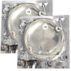 A clear plastic package containing a set of silver-plated nylon classical guitar strings, numbered for identification.