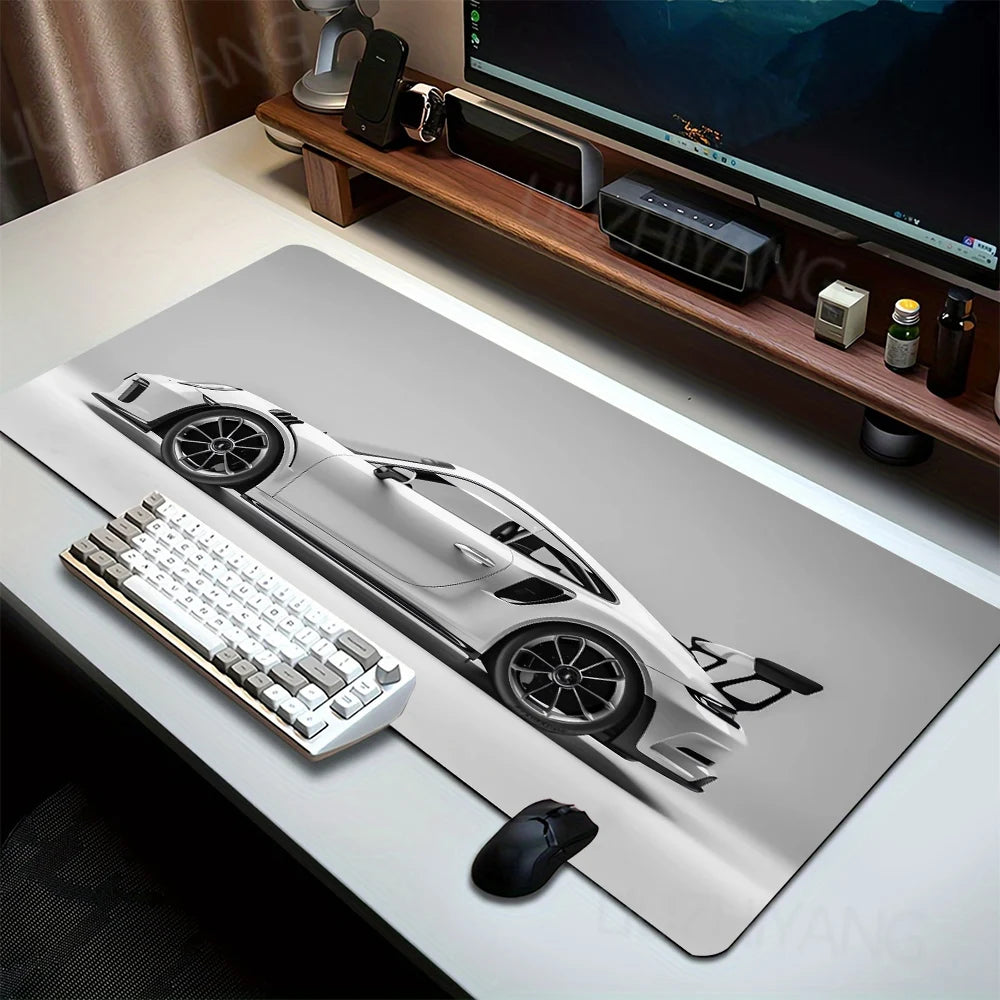 Extra-Large Sports Car Gaming Mouse Pad with Non-Slip Base