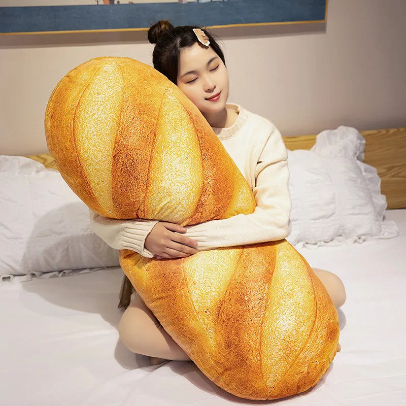 Baguette Bread Plush Pillow | Funny Food Shaped Cushion