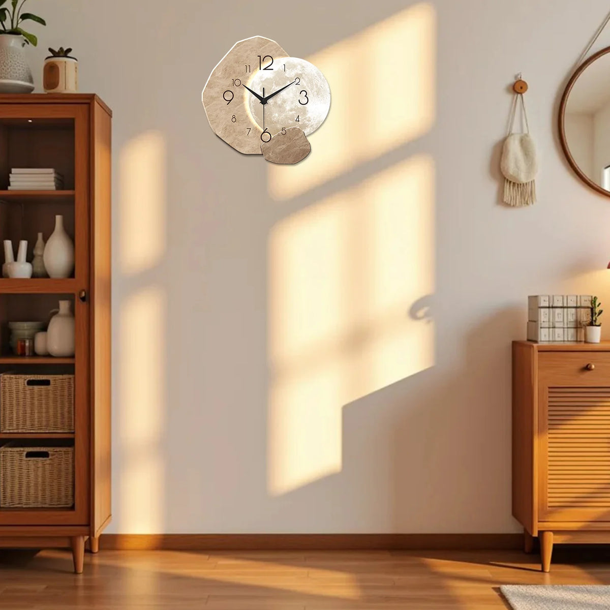 Minimalist Moon-Phase Wall Clock