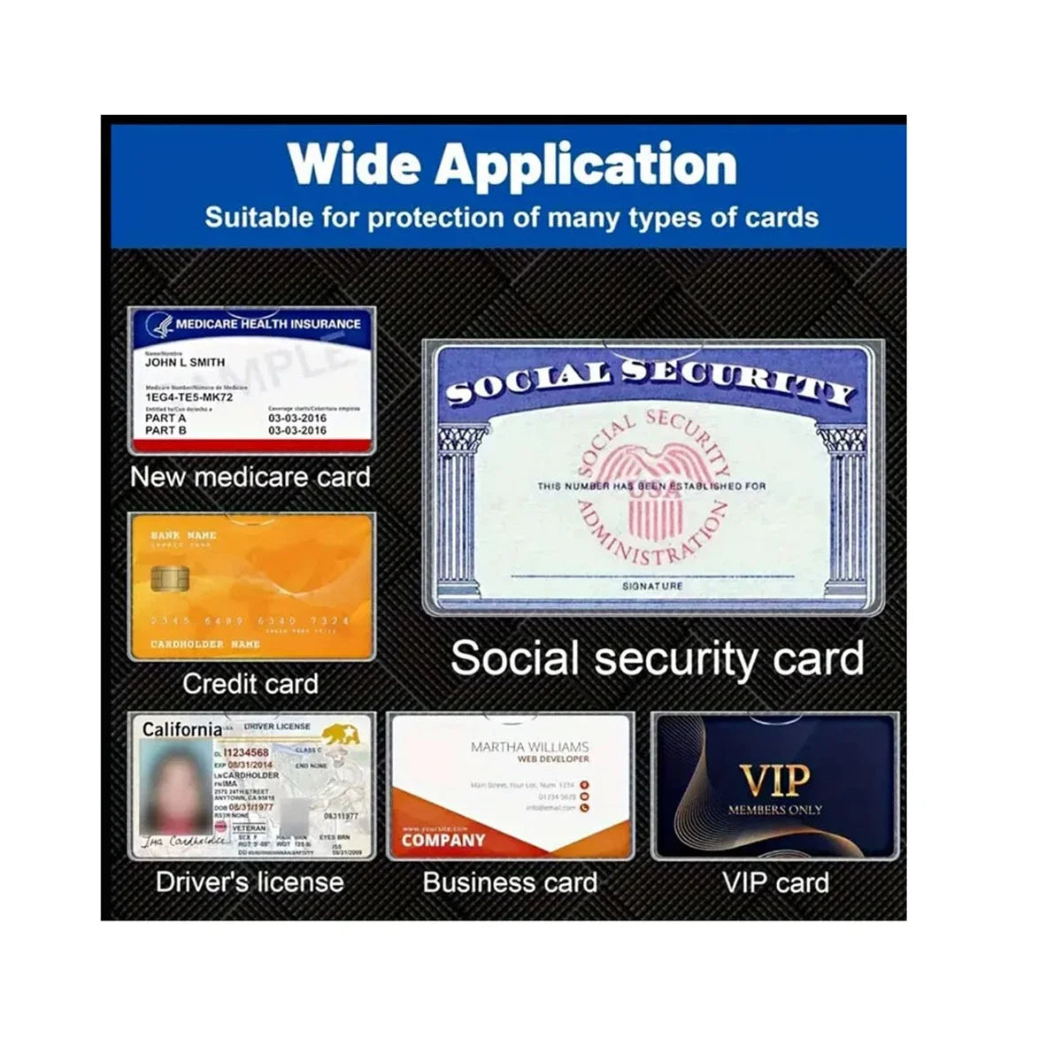 PVC Card Protector Sleeves (Set of 10)
