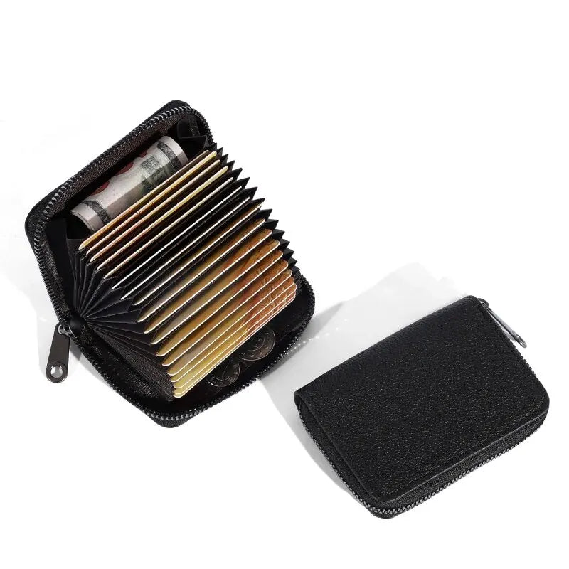 PU Leather Card Holder Wallet with 20 Card Slots