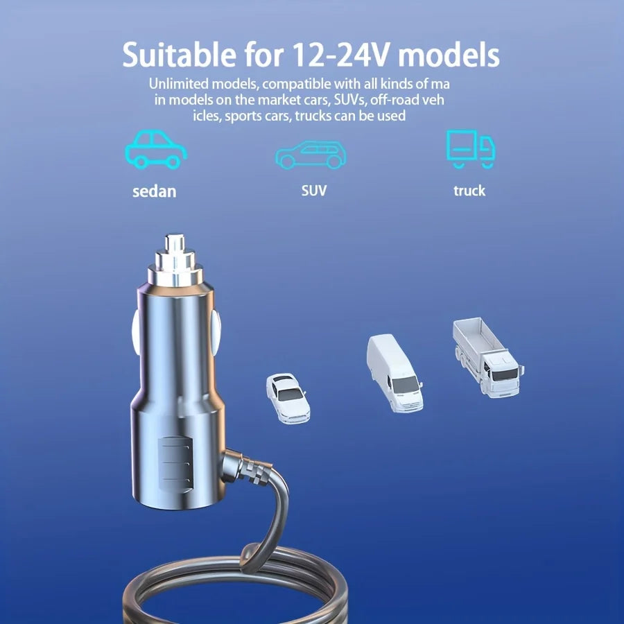 4-Port USB Car Charger with Fast Charging