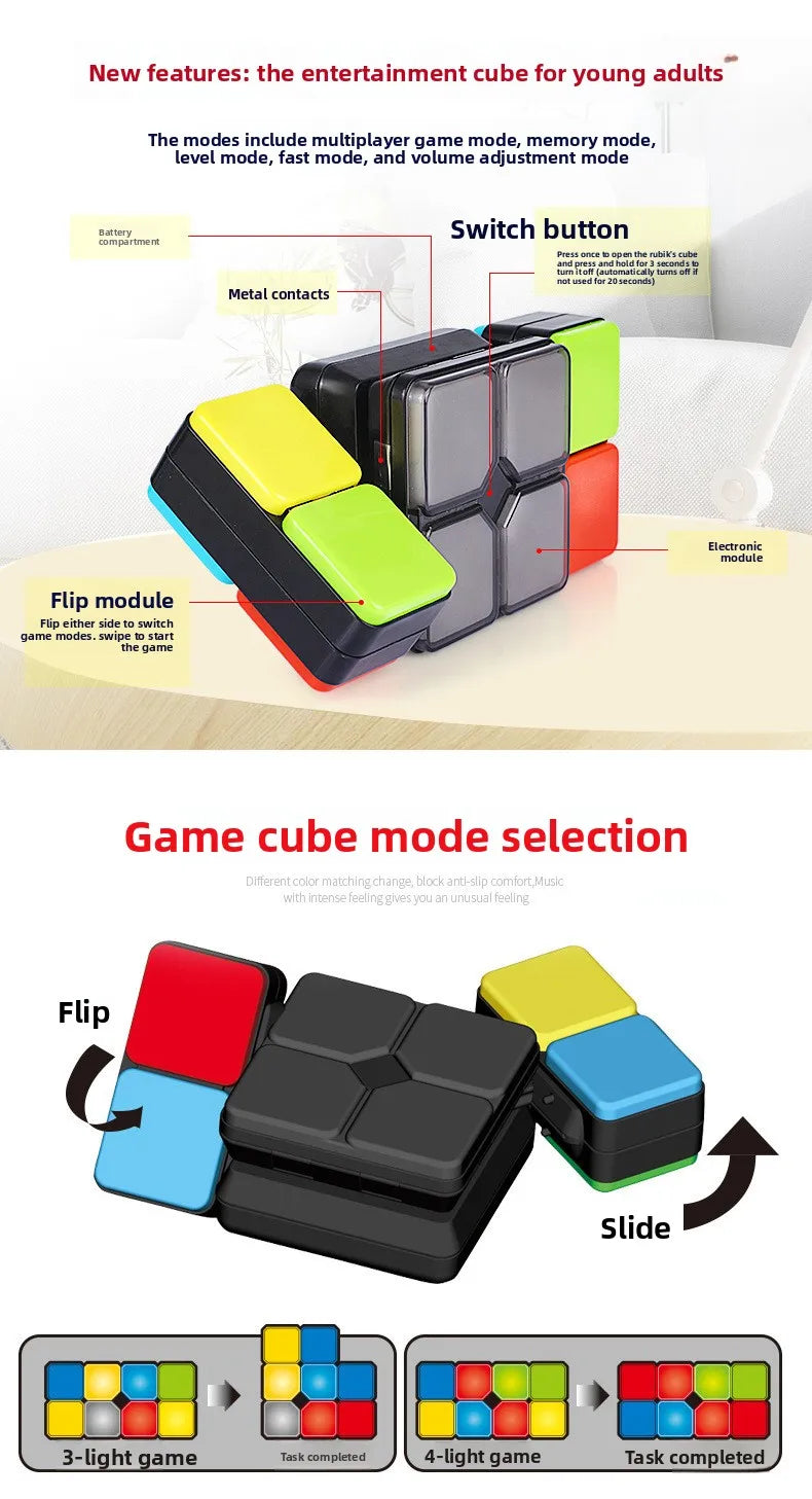 Electronic Handheld Puzzle Fidget Game with 4 Modes
