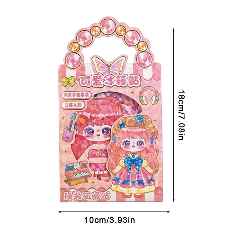 Magnetic Dress-Up Doll Set with Stand