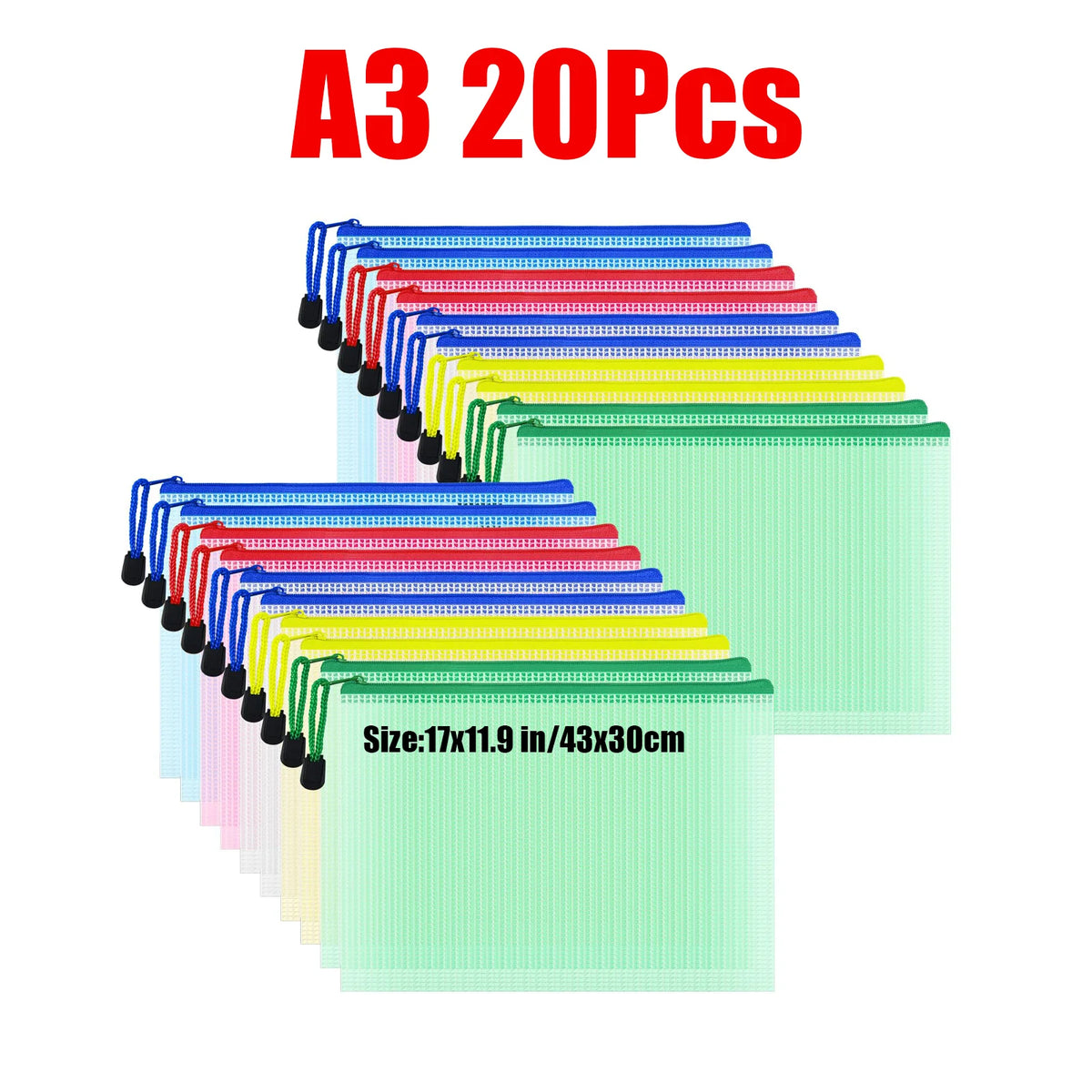 Clear Waterproof Zipper Document Organizer