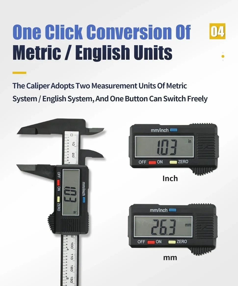 Digital Caliper with Large LCD Display