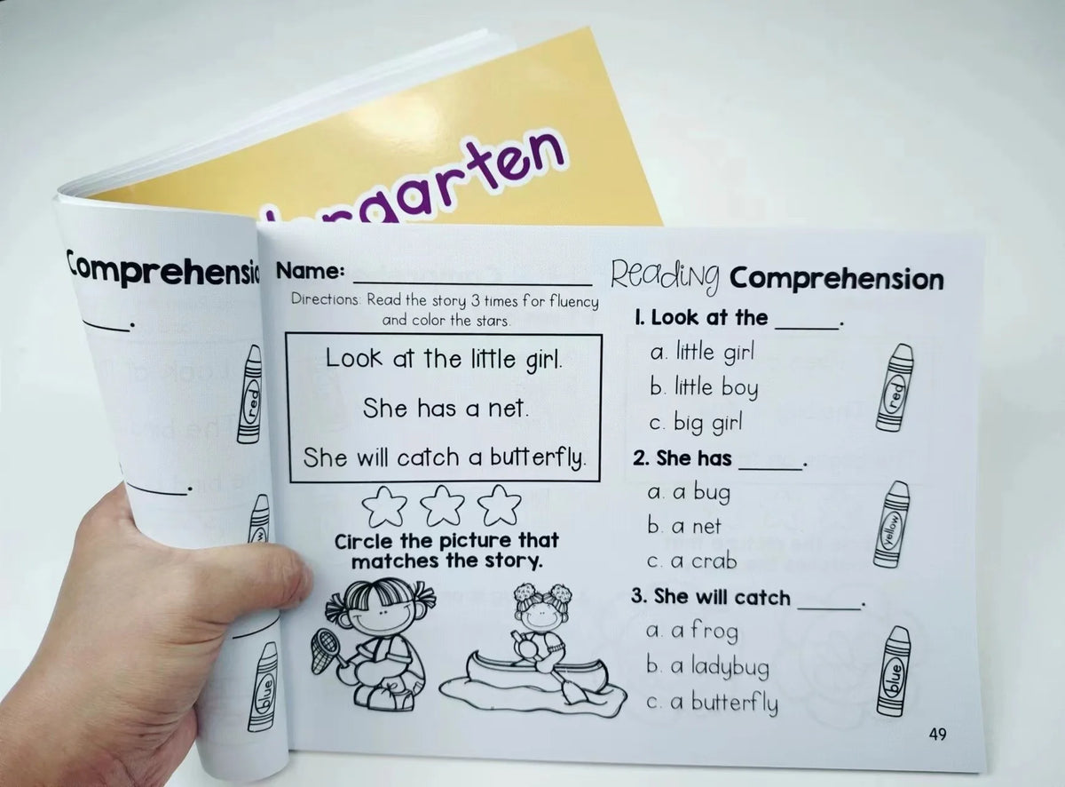 English Reading Comprehension Workbook for Kids Ages 5-8