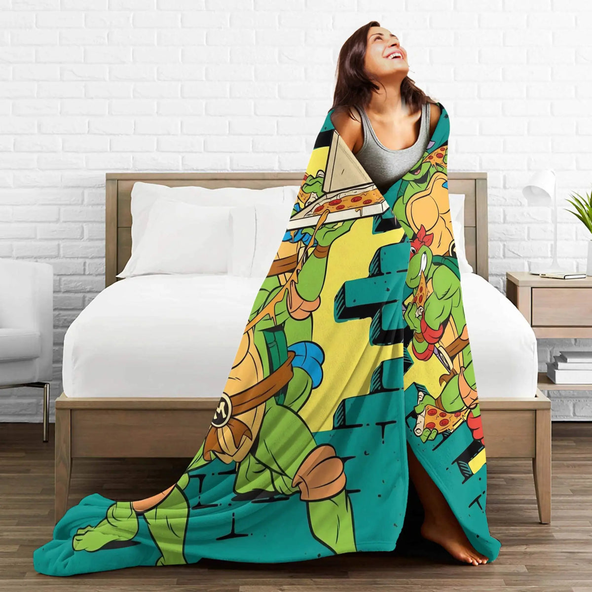 TMNT Graphic Flannel Throw Blanket