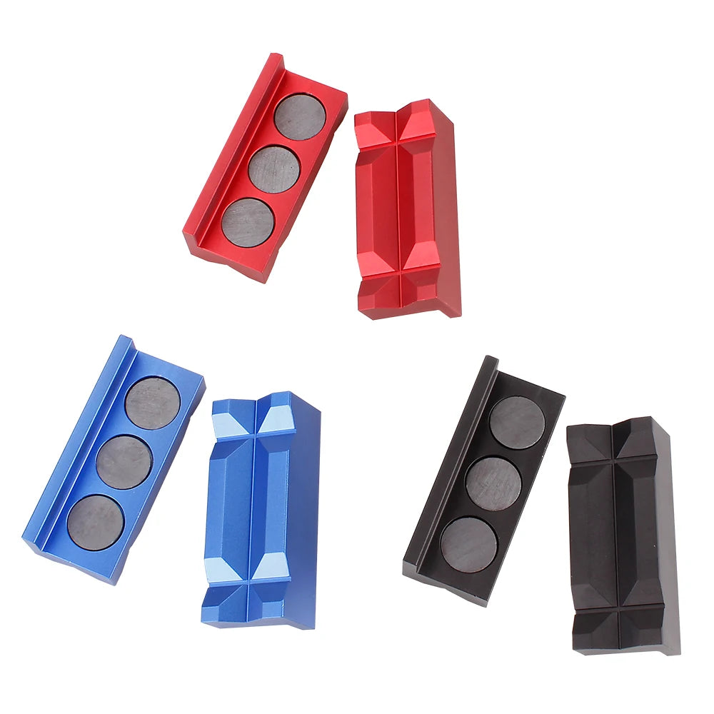 Magnetic Aluminum Vise Jaw Inserts for Machinists