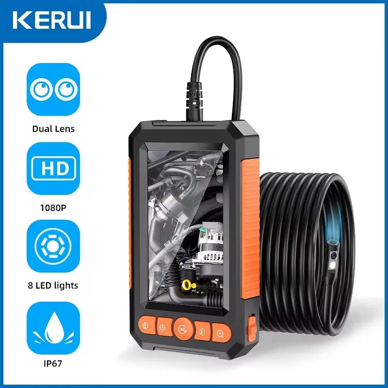 Professional 1080P Dual-Lens Endoscope Inspection Camera with 4.3" LCD Screen