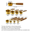 Stainless Steel Measuring Cup and Spoon Set with Wooden Handles