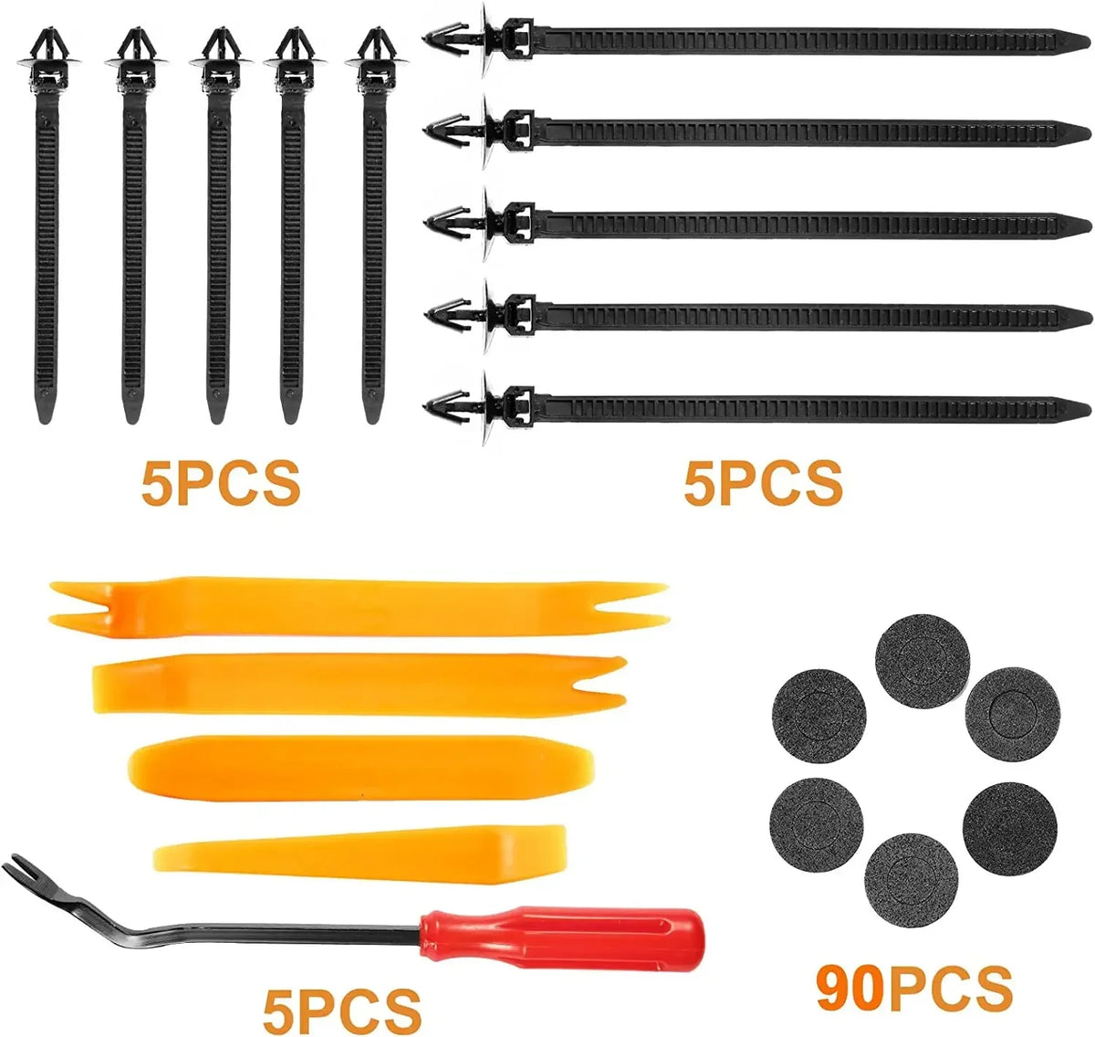 Universal Auto Trim Clip Assortment Kit – Plastic Push Rivets & Fasteners
