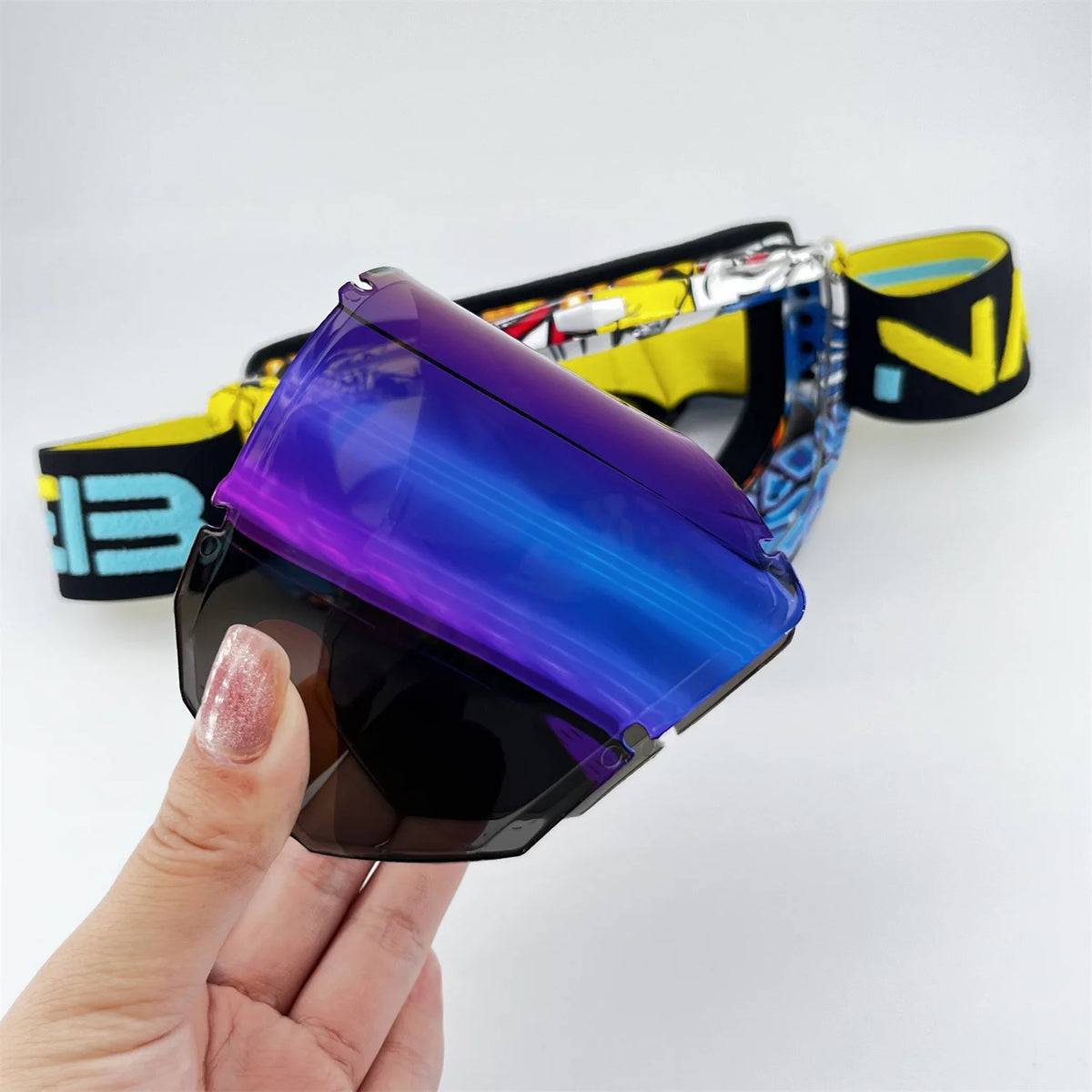 Motocross Goggles with Clear Anti-Fog Lens