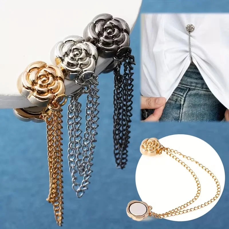 Camellia Design Adjustable Clothing Buckles
