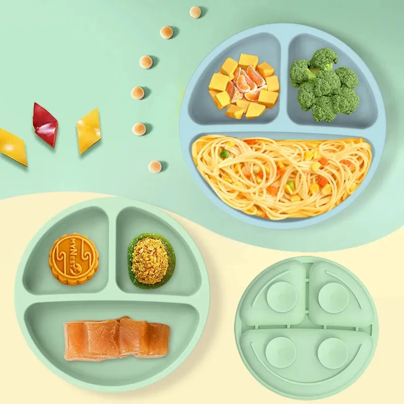 Baby Silicone Suction Plate and Utensil Set