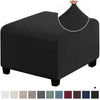 Stretchable Jacquard Footrest Ottoman Cover