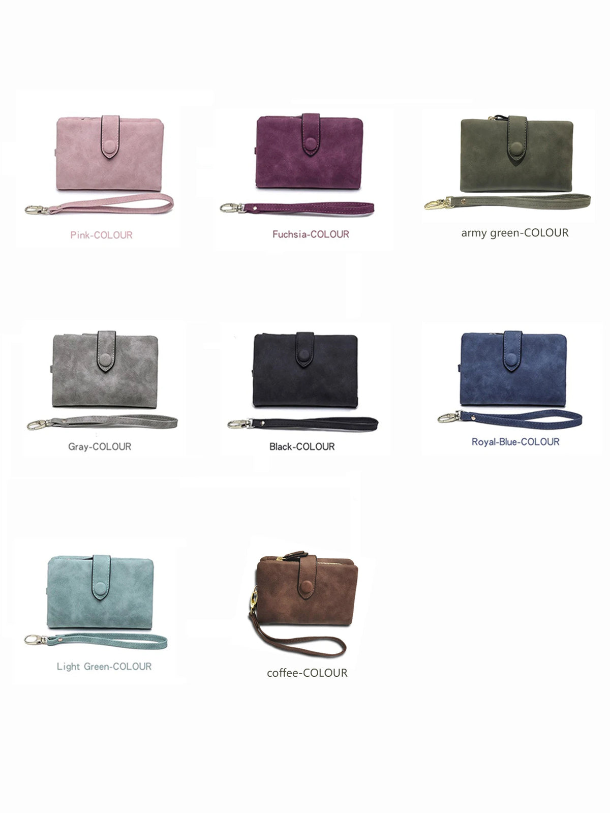 Compact Frosted Tri-Fold Wallet for Women