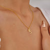 Double Initial Pendant Necklace
