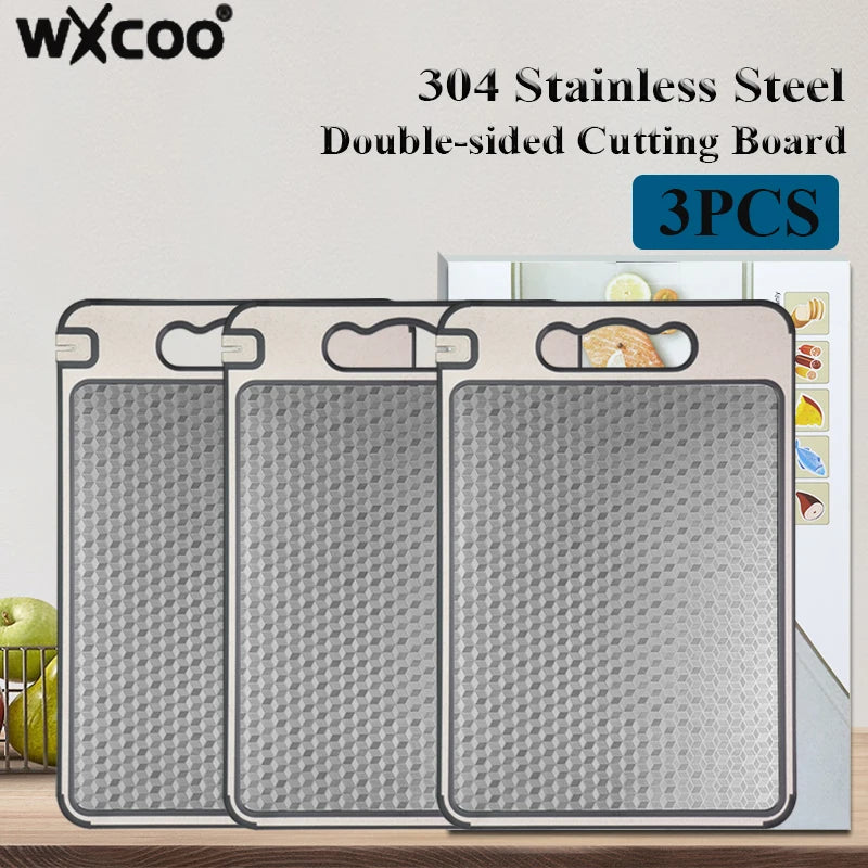 Stainless Steel Cutting Board with Measurement Guide
