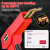 Red plastic heat gun used for rapid heating, demonstrating temperature rise over time.
