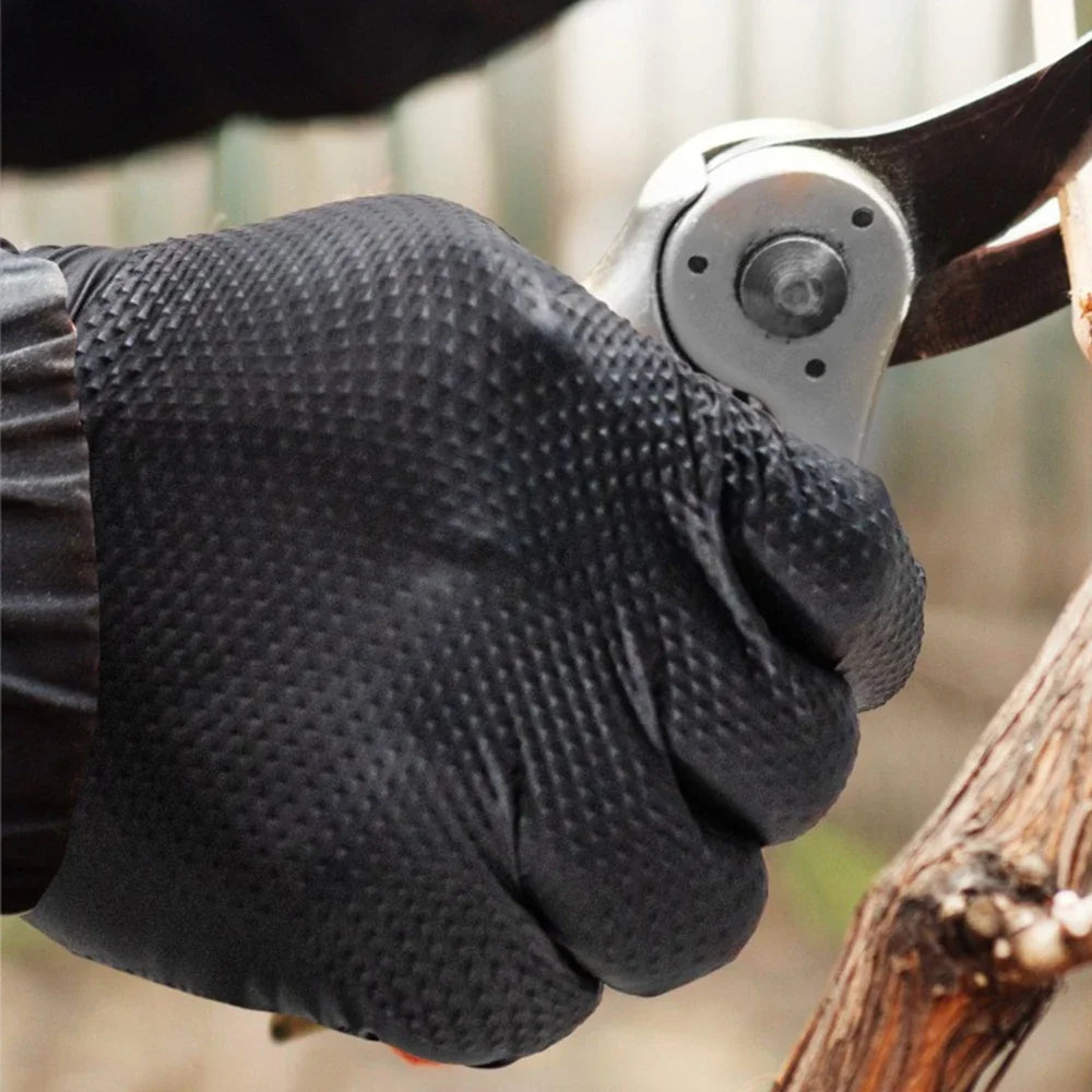 Heavy-Duty Textured Nitrile Work Gloves