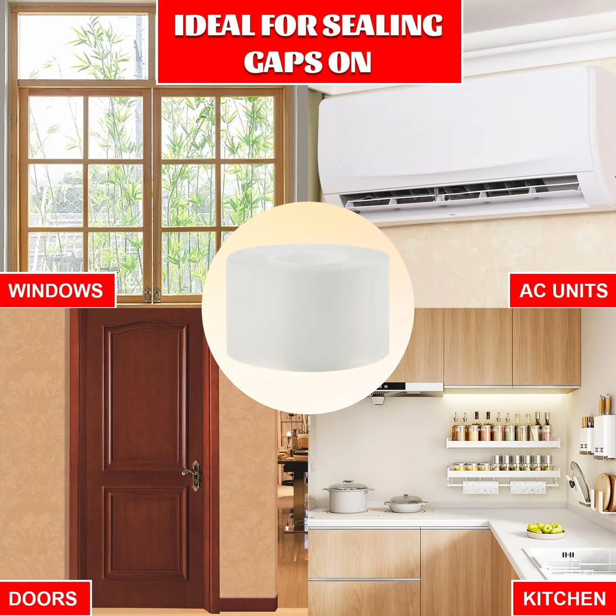 Transparent Weather Sealing Tape for Doors and Windows
