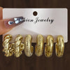 Vintage Gold Plated Hoop Earring Set