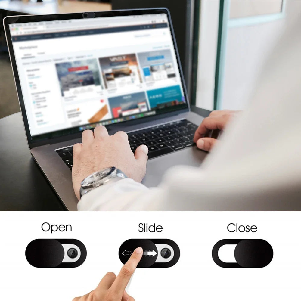 Ultra-Thin Webcam Privacy Cover for Laptops, Tablets & Phones