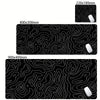Large Abstract Desk Mat with Stitched Edges