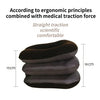 A black inflatable cervical traction neck stretcher used for pain relief and relaxation.