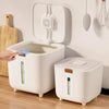 Airtight Rice Storage Container with Double Silicone Seal and Recessed Latch