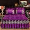 Lace Bed Skirt Set with Matching Pillowcases