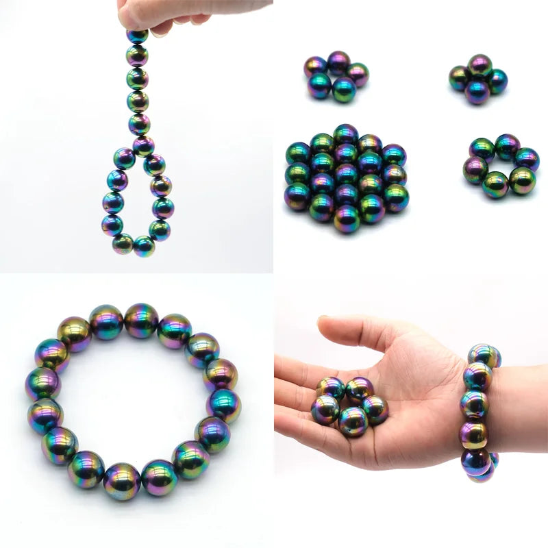Colorful Polished Magnetic Stone Balls for Stress Relief and Play