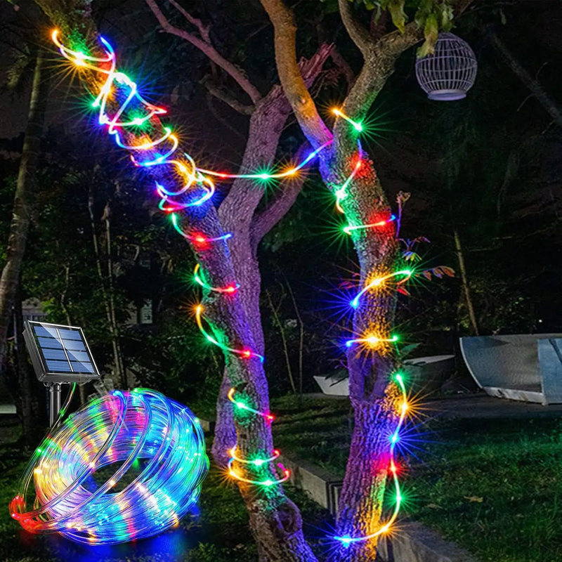 Solarbetriebene LED-Kerzenlichterkette