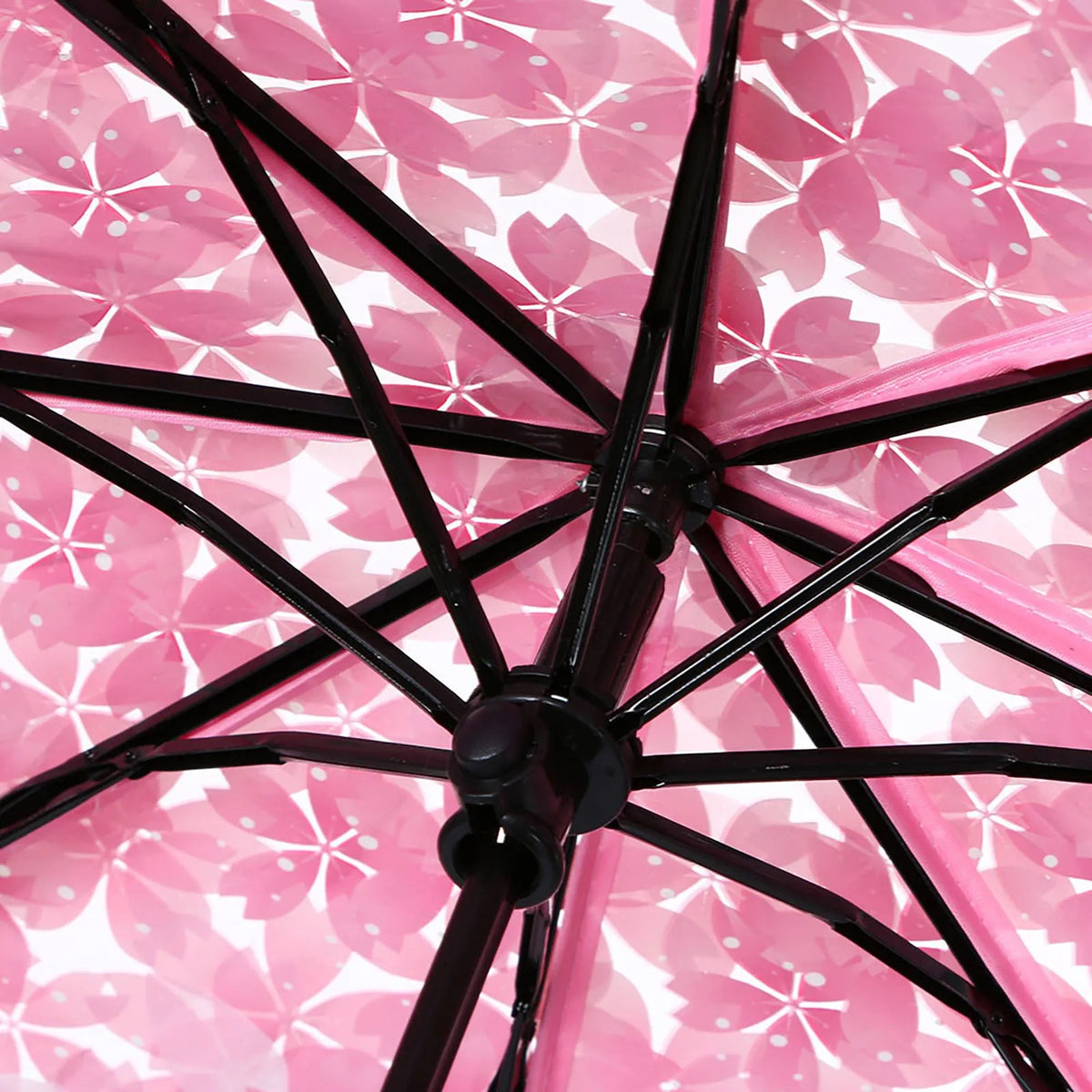 Clear Bloom Folding Umbrella with Floral Print