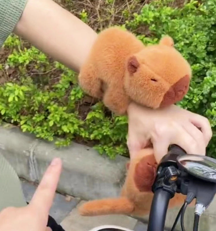 Capybara Plush Snap Bracelet Wristband
