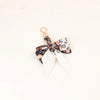Chic Silk Bow Keychain with Ribbon Charm