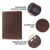 Vintage Genuine Leather Passport Holder with RFID Blocking